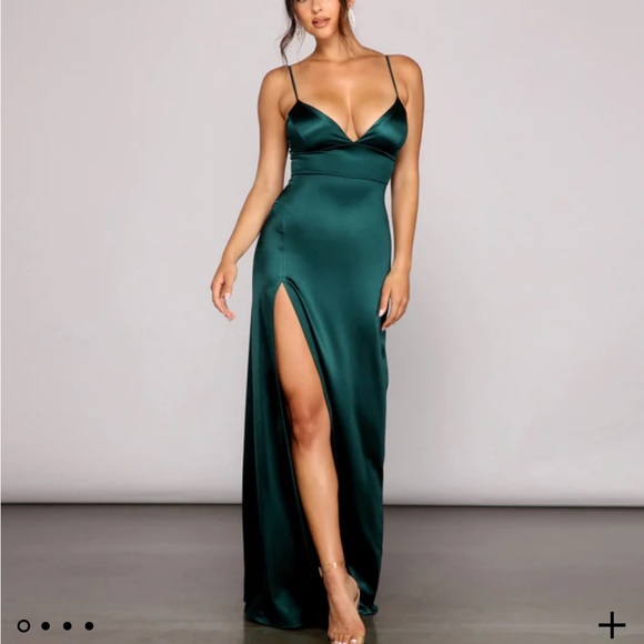 Windsor size xs green silk dress! - Picture 2 of 4